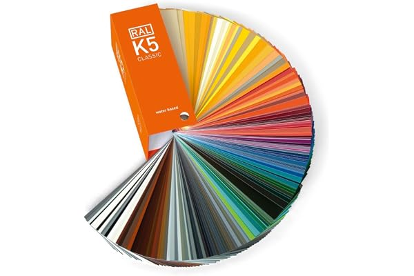 RAL K5 nuancier de couleur, 216 échantillons de couleur satinés pleine page, 8 langues