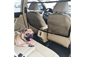 STARROAD-TIM Barriera Per Auto Per Cani Rete Per Animali Domestici Barriera Per Sedile Posteriore In Rete Rete Divisoria Per Auto Con Corda e Gancio Di Regolazione Adatto Per Pick-up SUV （110 *60 cm）