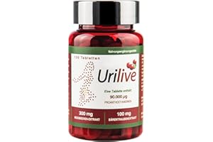 VOX PHARMACEUTICA Urilive 120 hochdosierte Tabletten. 90.000 mcg Proanthocyanidine pro Tablette. Mehr Kraft aus der Natur. Cranberry- und Bärentraubenextrakte. Labor getestet. (Bearberry)