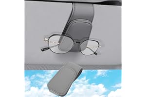 GOSLYLY Porte Lunettes pour Voiture, Support Lunettes pour Voiture, Porte-Lunettes à Clip pour Pare-Soleil de Voiture (Gris)