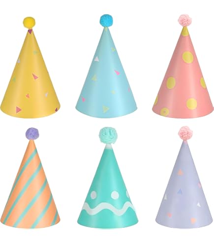 Shinybox Lot 10 Mini Chapeaux + 10 Canons à Confettis – Accessoires Anniversaire Pour Chiens, Chats, Peluches & Fêtes Enfants