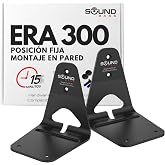 Sound Bass ERA300 Soporte de Pared de Perfil Bajo, Negro, Doble | Compatible con el Altavoz Sonos ERA 300, Completo con Todo