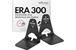 Sound bass ERA300 Soporte de Pared de Perfil bajo, Negro, Paquete Doble, Compatible con Altavoz Sonos ERA 300, Completo con Todos los Accesorios de fijación