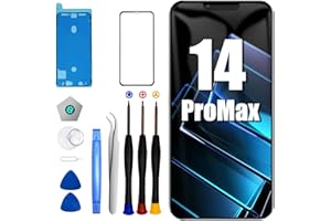 DTD Für iPhone 14 Pro Max Kit 6,7 Zoll LCD Display FHD Touch Digitizer mit Reparaturset, Displayschutzfolie, kompatibel mit dem Modell A2651, A2893, A2896, A2895, A2894