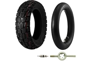 GENERIC 1Pack 80/65-6 Tyre with Inner Tube, 10x3.0 Inflatable Off Road Tyre for Electric Scooter Pneumatic E-Bike 255x80 Tyres compatible with 36v 48v 400w 500w 800w Hub Motor Mijia M365