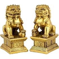 FOO Dogs Löwenstatue Aus Stein – Feng‑Shui‑Schutzlöwe Für Garten, Haustür & Deko