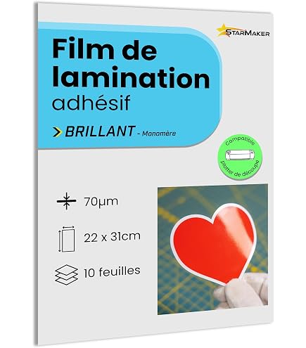 Lot 25 Pochettes Plastification A4 80 Microns Brillant – Adhésives, Compatibles Toutes Plastifieuses Thermiques