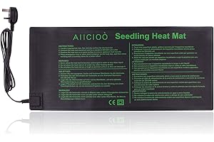 AIICIOO Indoor Electric Plant Heat Mat - Seed Germination Warming Mat Heating Pad Greenhouse Propagator for Plants Vegetables Herbs Flowers, 10x20 Inches