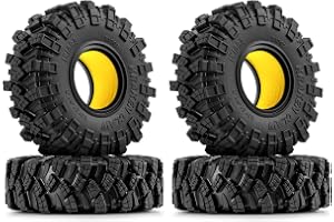 INJORA 1.0 Däck med silikongummiinsatser -S5 Crawler Mud Terrain Kraken Claw för SCX24 TRX4M AX24 Bronco Gladiator C10 JLU De