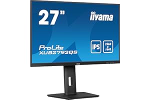 iiyama Ecran Prolite XU2793QS-B7 Ultra Mince, Dalle IPS, 2560x1440@100Hz, 1ms, 300cd/m², 1300:1, 1xHDMI, 1xDisplayPort, Haut-parleurs, VESA 100x100, i-Style Colour. TCO