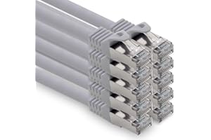 1CONN Cat.7 Network Cable, Patch Cable, Ethernet Cable, LAN Cable, CAT.7 S-FTP PIMF LSZH, Compatible with CAT5e, CAT5, CAT6, CAT8, 10Gb s
