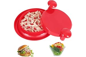 WEKUW Hachoir à Poulet 18cm Broyeur de Poulet Outil Twister avec Poignée Ergonomique Hachoir à Viande Manuel Hachoir Manuel Base Antidérapante Facile à Nettoyer, pour Poulet, Porc, Boeuf, Salade(Rouge)