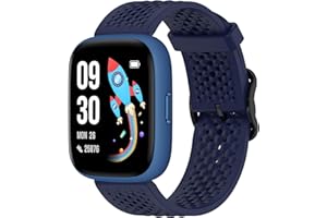 Blueshaweu 22mm Weiches Sport-Silikon-Armband - Perfekt Kompatibel für BIGGERFIVE Smartwatch Kinder Brave (BW01) und Brave2 (BW02) - Klassisches Ersatz-Uhrenarmband