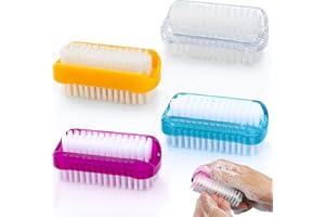 Druuzyl 4 Pezzi Spazzola per Unghie Mani, Lavaggio di Mani Spazzolino, Spazzole per la Pulizia Plastica, Lavaggio di Mani Spazzolino per Unghie per Pulizia e Pulizia delle Unghie