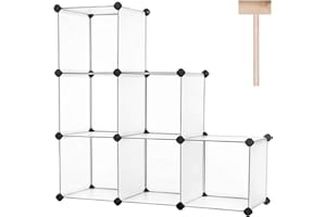 GROSSē Foldable Wardrobe Organiser Cubes,Space Saving Under Stairs Storage for Shoes,DIY Closet for Clothes & Toys, Durable Open Shelves for Bathroom, Living Room, Bedroom