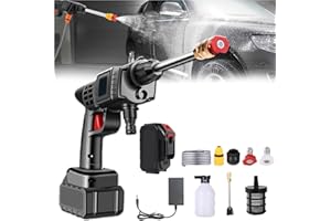 DVONE Nettoyeur Haute Pression, 90 Bar Nettoyeur Haute Pression sans Fil Portable avec 5m Tuyau, Régulation Intelligente de la Pression, Longue Durée de Vie, pour Voiture, Terrasse, Fenêtre, Pelouse, Pet