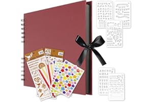 MuChoney Álbum de fotos rojo, álbum de fotos para manualidades, libro de fotos, 80 páginas, se puede utilizar como graduación, regalo de cumpleaños, regalo de San Valentín y más.