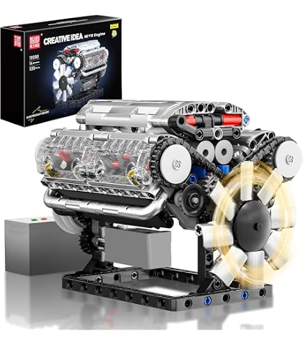 Mould King 10171 Kit Motore A Benzina Da Costruzione, 487 Pezzi Modello MOC Per Adulti, Giocattolo Tecnico Regalo Natale