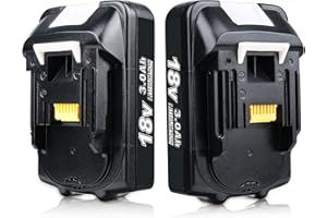 ZEERISA 2 Stück 3.0Ah BL1815 Ersatzakku für Makita 18V Akku Li-Ion, kompatibel mit 18v Original Ladegeräten und Akku-Elektrowerkzeugen BL1830 BL1840 BL1850 BL1860