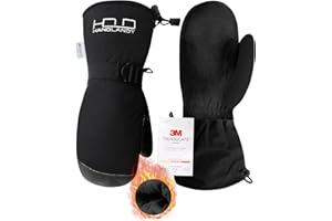 HANDLANDY Winter Snowboarding Mittens Men Women - Warm 3M Thinsulate Thermal Ski Mitten with Build-in Gloves