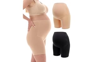 Herzmutter Culotte Maternité Coton - Shorty Culotte Grossesse - Anti Frottement Cuisse - sous-vêtements Maternité - Panty Femme Enceinte - OekoTex100-5000
