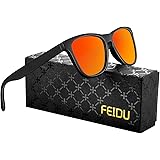 FEIDU Retro Polarisierte Damen Sonnenbrille- Herren Sonnenbrille Outdoor UV400 Brille,Farblinse, Strandreisen unerlässlich fü
