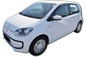 J&J Automotive | Deflettori D'Aria Antiturbo Per Up! 5-Porte Berlina dal 2012, Set di 2 Pz, Nero, Antivento, Antipioggia, Fume' Oscurati