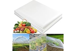 Yanghad Bache pour Serre de Jardin, 3m x 6m Film Polyéthylène, Film à Effet de Serre, Feuille de Polyéthylène, Bâche de Protection en Polyéthylène, pour Protection Serre de Plante de Jardin