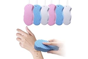 BENTFINE 6 Pcs Éponge Exfoliante Corps, Éponge de Bain Standard, Brosse de Douche Exfoliante, Ultra Douce peau Morte Retrait Éponge de Bain Ultra Douce pour Bébé, Enfants, Adultes