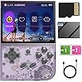 Voacle RG35XX 2024 New Version Retro Handheld Game Console , Linux System 3.5 Inch IPS Screen Built-in 64G TF Card 5515 Classic Games Support HDMI TV Output (Transparent Purple)