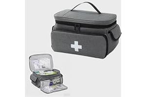 Zasjon Trousse de Secours Vide Étanche, Trousse Pharmacie Voyage de Grande Capacité, Portable Sac de Médecine avce Sangle, Sac DUrgence Médical pour Activités de Plein Air,Maison,Voyages