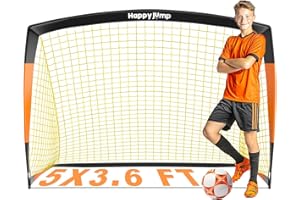 ‎HAPPY JUMP Happy Jump Fußballtor 3x2.2FT, 4x3FT, 5x3.6FT, 7x5FT Pop-Up Fußballtraining für den Garten