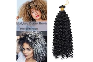 Silk-co 35cm-Kinky Curly Treccine Extension Water Wave Crochet di Treccia Capelli Finti Ricci Braiding Hair Extension Afro Treccine–Nero Naturale