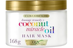 OGX Maschera Ristrutturante per Capelli Danneggiati, Secchi o Crespi, Olio Miracoloso di Cocco, 168 g