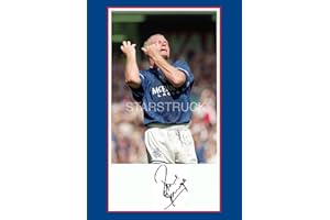 STARSTRUCK Glasgow Rangers FC Legend Paul Gascoigne Gazza Playing the Flute at Old Firm match 1998 Signed (Pre-Printed) Exclusive A4 Print