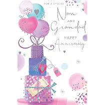 Paperlink Geburtstagskarte Für Mama & Papa – Happy Anniversary, Goldfolie, 15,3x20,3 Cm, Woodland Wonders