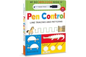 My Big Wipe And Clean Book of Pen Control for Kids : Line Tracing And Patterns
