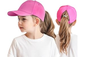GENDEDA 3-8 Jahre Kinder Baseballkappe mit Pferdeschwanz für Mädchen Jungen Golf Visor Hut Basecap Sonnenblende Hut UV-Schutz Schirmmütze Sommermütze Junior Sommerhut Tennis Kappe Sonnenhut Visier UPF 50+