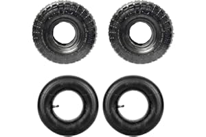 WinHub 2 PACK (4.10/3.50-4) Trolley Truck Wheelbarrow Tyre & Inner tube bent valve Replacement Tyre and Innertube for Wheelbarrows Sack Truck