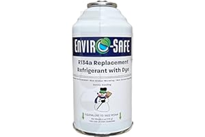 ENVIRO-SAFE Kältemittel R134a Kühlmittel Klimamittel Ersatz Gas für R134a Auto A/C Klimaanlage Refill Dose Replacement Refrigerant with Dye - 6 oz
