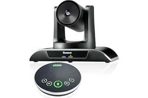 Kamera konferencyjna Tenveo PTZ z mikrofonem, USB3.0/HDMI/RS485/RS232, 3-krotny zoom optyczny, szerokokątna kamera PTZ 1080P HD i mikrofon konferencyjny Bluetooth, do transmisji na żywo, Skype/Zoom