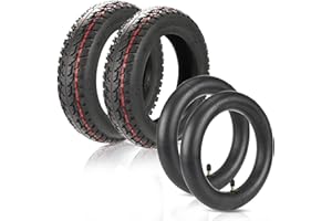 ANSENI Ruote Monopattino 10 Pollici (10x2-6.1) e Camere D'aria, Offroad Per Pneumatico Scooter Xiaomi,m365/pro/pro2/1s/lite/3(2 Ruote e 2 Camere d'aria)