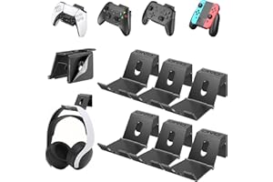 OIVO Soporte Mandos Gamepad, Soporte Auriculares Gaming, Universal Soporte de Pared para Mandos PS5/PS4/Xbox One/Series X/Series S/Nintendo Switch, 6 PCS