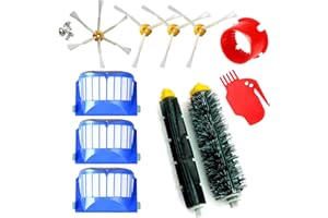 MIRTUX Kit de Pièces de Rechange Compatible avec Roomba série 600 - Pack de Brosses et Accessoires de Remplacement pour Aspirateurs 605, 610, 615, 620, 621, 630, 645, 650, 655, 660, 665, 675, 680, 690