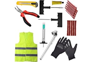 ByBATUL Reifen-Reparatur-Set 24-pcs Tire Repair kit,Pannenhilfe für Reifenreparatur Pannenset Reifenflickzeug Dichtmittel für LKW PKW Motorrad Fahrrad, Wohnmobile RV, Quad, ATVs