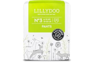 Pannolini a mutandina LILLYDOO - Taglia 3 (6-10 kg), 29 unità, nuove tasche pipì e pupù, più protezione dalle fuoriuscite, 0% profumi e lozioni, ideali per pelli sensibili, dermatologicamente testati