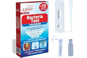 LEAPING LYNX Coliform Bacteria Water Test Kit for E. coli, Salmonella, Legionella, & Many Other Strains in Drinking Water - Easy, Quick, & Accurate Bacterial Testing for Well Water, Tap Water, Pool Water