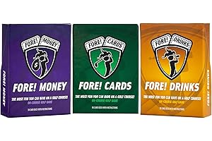 Fore! Cards Lot de 3 jeux de golf sur le terrain, beaucoup de plaisir