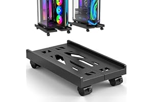 BOTEWO Supporto PC Fisso: Carrello Porta PC con Ruote Supporto per CPU Regolabile Supporto da Pavimento per CPU PC Computer Desktop Piante in Vaso - CPU Holder Cart