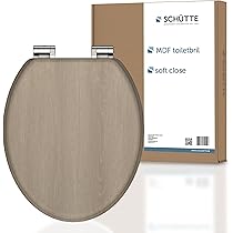 Houten Toiletbril Met Softclose Mechanisme En MDF Kern SCHÜTTE Wc-bril Met Softclose - Houten Kern, Wit, Belastbaar Tot 175 Kg Wc Brillen